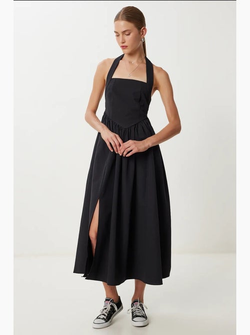 Estambul vestido midi ajustado con cuello cuadrado istanbul - Kiabi Estambul vestido midi ajustado con cuello cuadrado istanbul - Kiabi