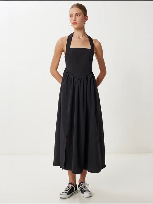 Estambul vestido midi ajustado con cuello cuadrado istanbul - Kiabi Estambul vestido midi ajustado con cuello cuadrado istanbul - Kiabi