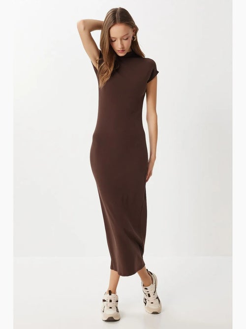 Estambul vestido midi ajustado con medio cuello alto istanbul - Kiabi