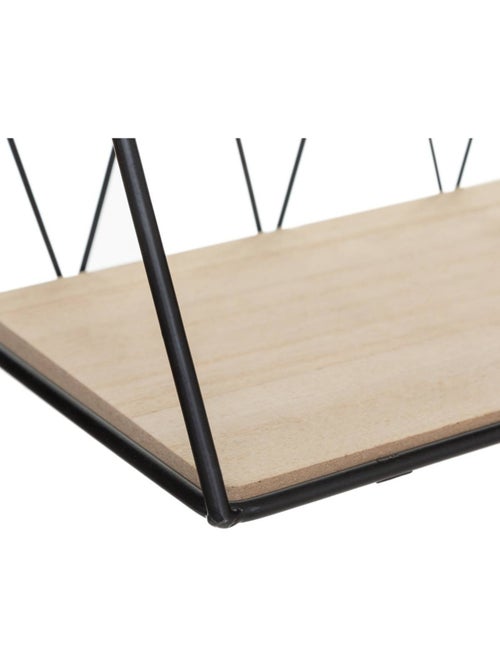 Estante de pared metálico de alambre negro 48x20cm - Kiabi