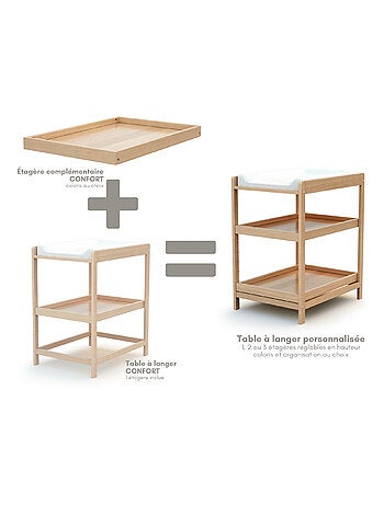 Estante para cambiador bebé CONFORT madera