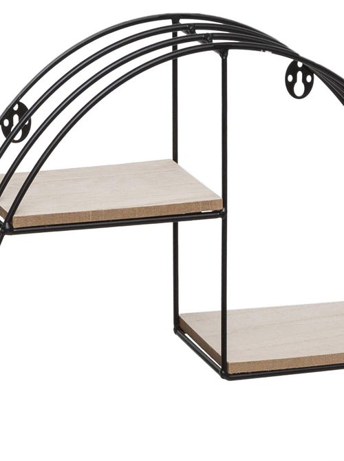 Estante redondo de madera y metal - Kiabi