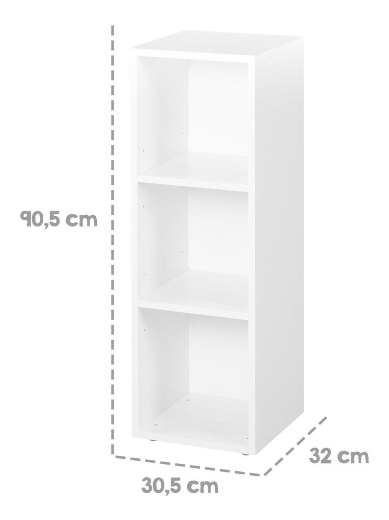 Estantería de almacenamiento 3 compartimentos - Mueble para habitación infantil 'Roba' Blanco - Kiabi