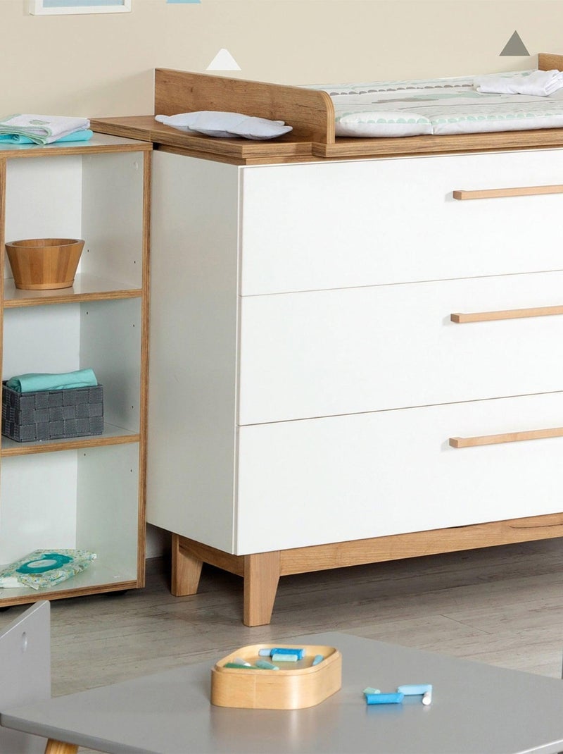 Estantería de almacenamiento 3 compartimentos - Mueble para habitación infantil 'Roba finn' Blanco Marrón - Kiabi