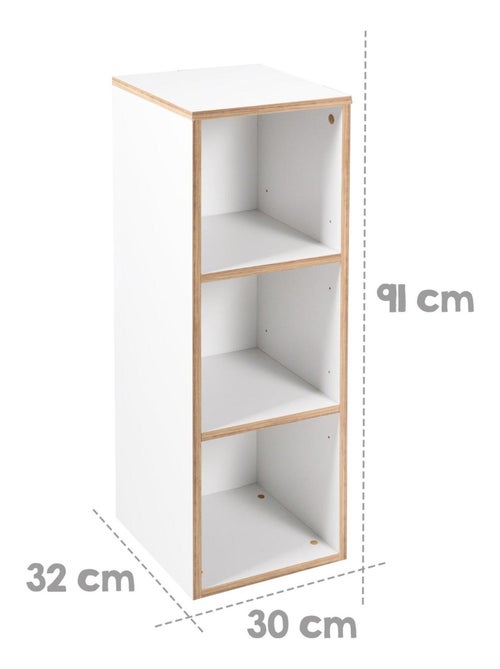 Estantería de almacenamiento 3 compartimentos - Mueble para habitación infantil 'Roba finn' - Kiabi