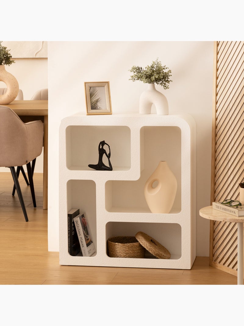 Estantería de madera con 4 nichos Blanco - Kiabi