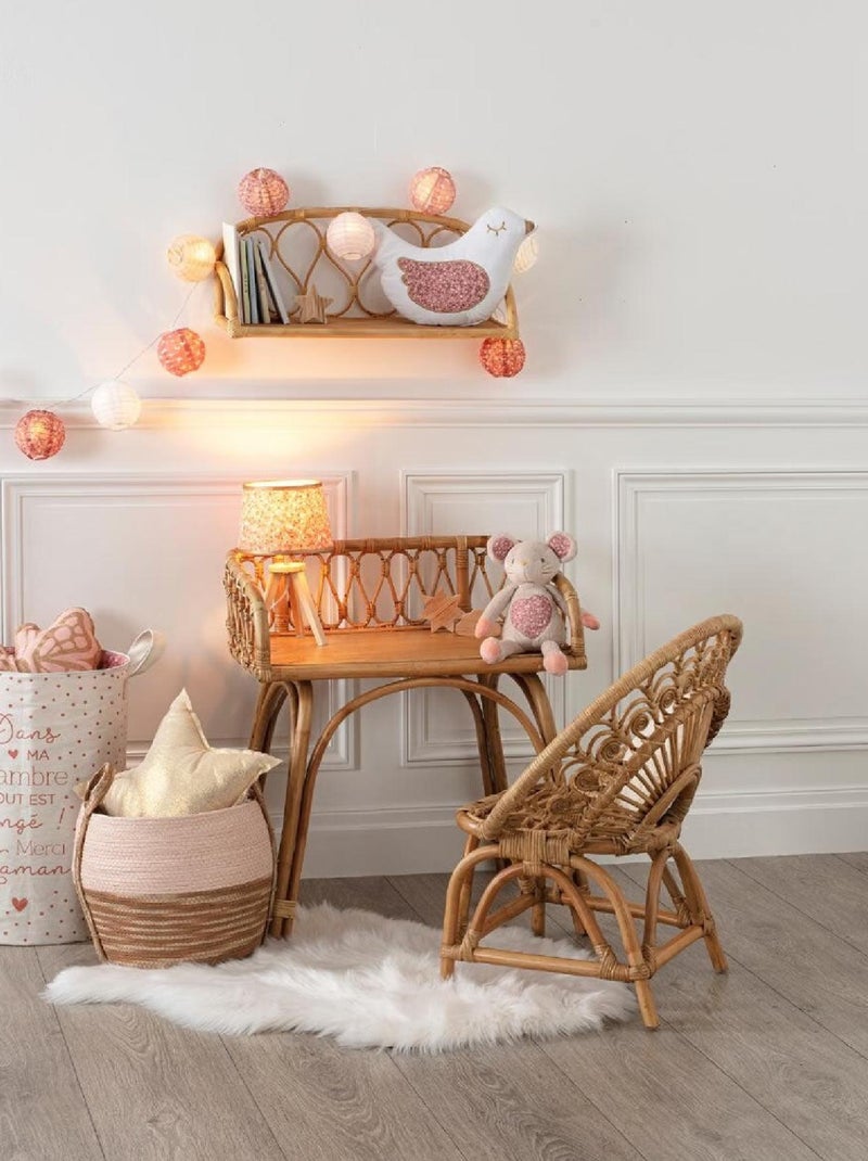 Estantería de pared de ratán Beige - Kiabi