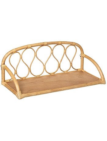 Estantería de pared infantil retro ratán 57x24cm