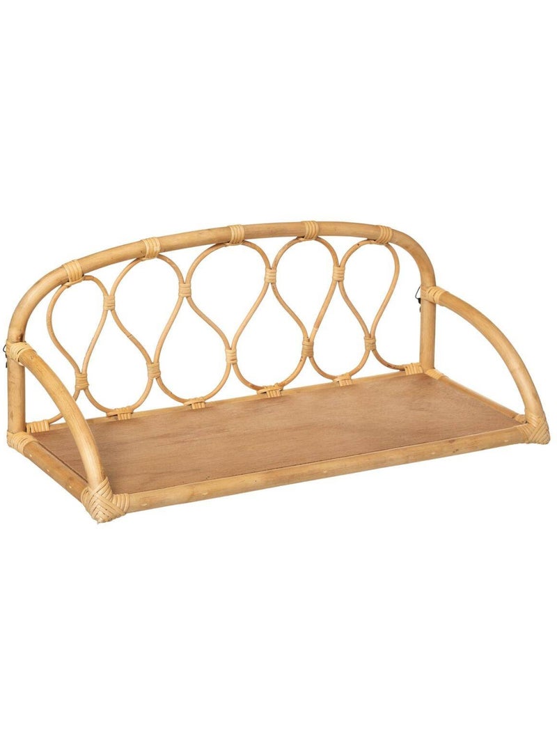 Estantería de pared infantil retro ratán 57x24cm Beige - Kiabi