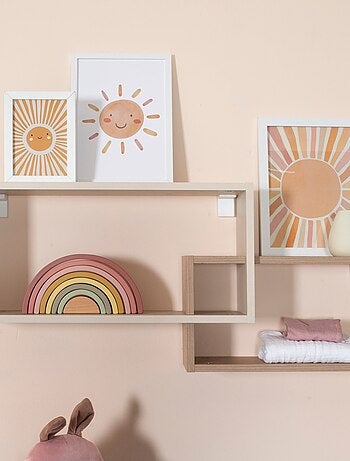 Estantería mural con 2 nichos en melamina para habitación infantil 'Roba jil'