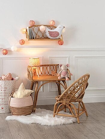 Estantería mural de ratán