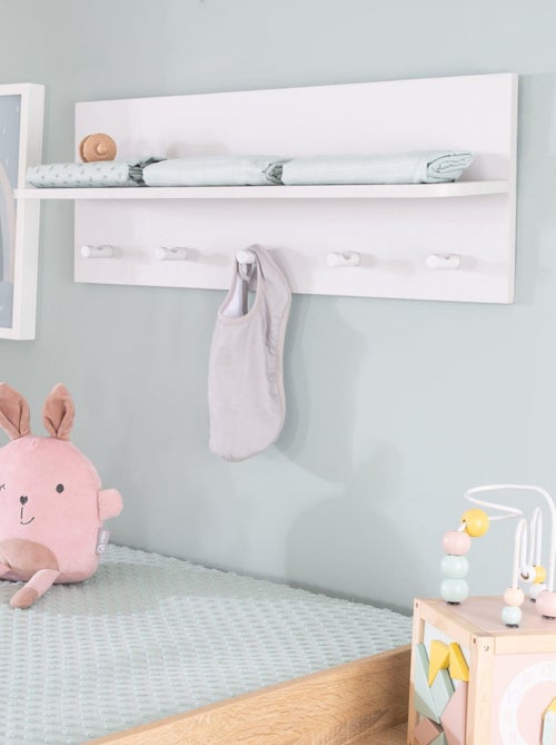 Estantería mural en madera con 5 perchas para habitación infantil 'Roba maren 2' - Kiabi