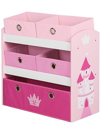 Estantería para juguetes con 5 cajas de tela 'Roba krone'