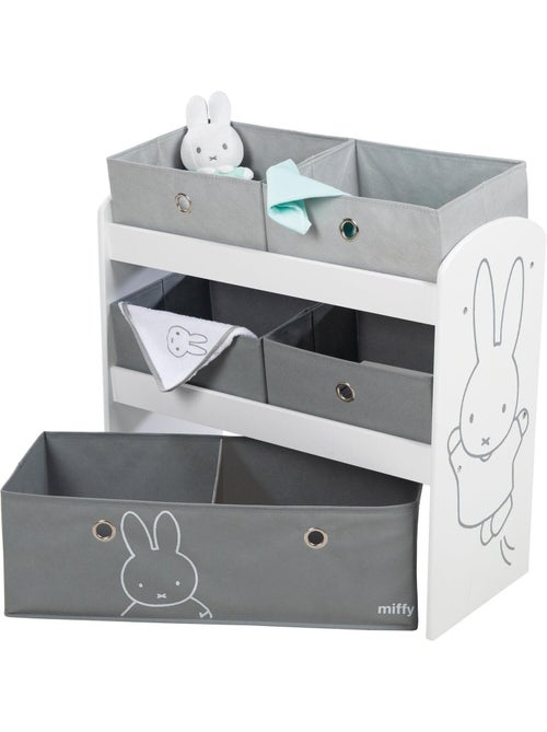 Estantería para juguetes con 5 cajas de tela 'Roba Miffy' - Kiabi