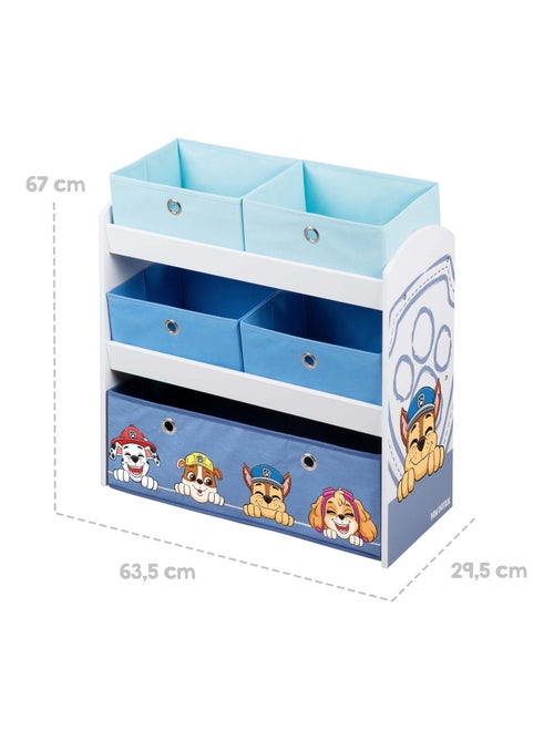 Estantería para juguetes con 5 cajas de tela 'Roba Paw Patrol' - Kiabi