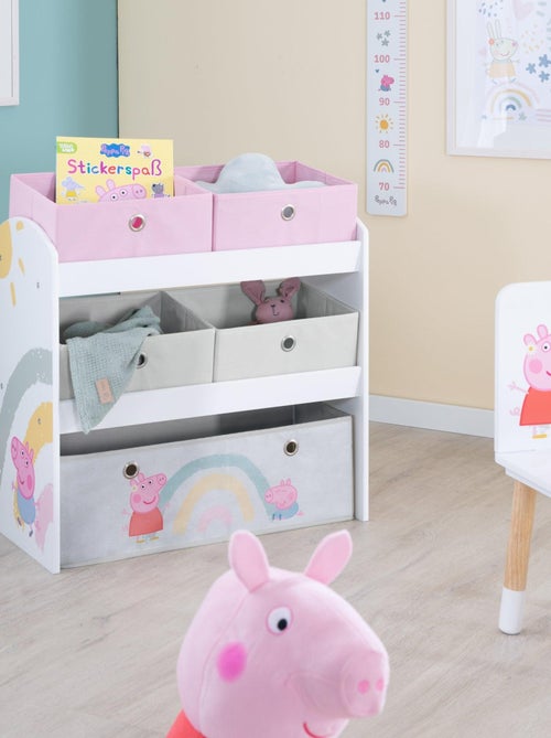 Estantería para juguetes con 5 cajas de tela 'Roba Peppa Pig' - Kiabi