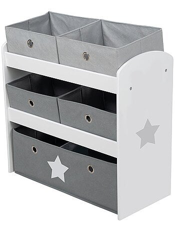 Estantería para juguetes con 5 cajas de tela 'Roba stars'