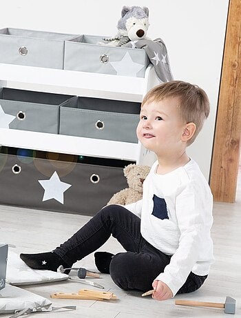 Estantería para juguetes con 5 cajas de tela 'Roba stars'