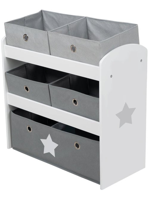 Estantería para juguetes con 5 cajas de tela 'Roba stars' - Kiabi