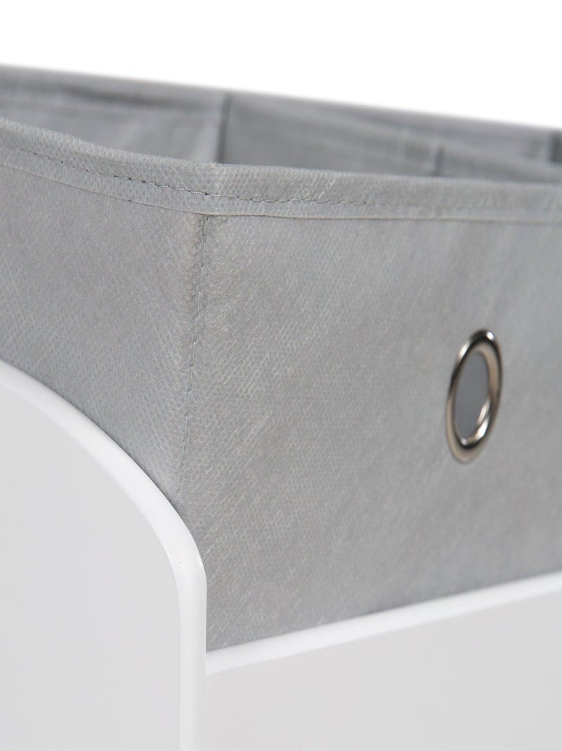 Estantería para juguetes con 5 cajas de tela 'Roba stars' Gris blanco - Kiabi
