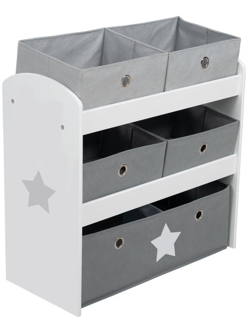 Estantería para juguetes con 5 cajas de tela 'Roba stars' - Kiabi