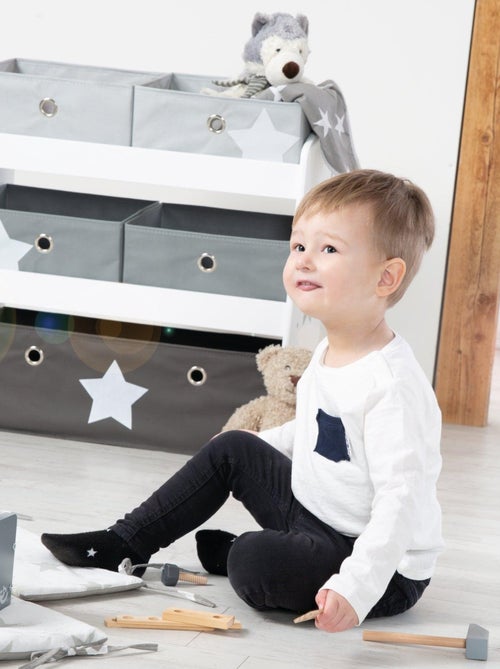 Estantería para juguetes con 5 cajas de tela 'Roba stars' - Kiabi