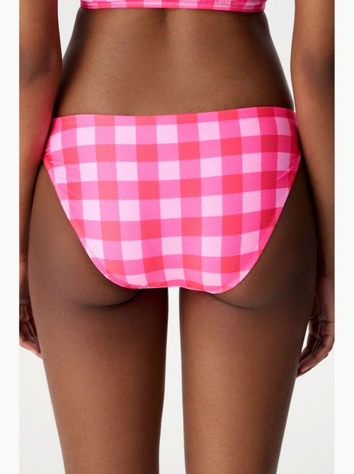 Ester bikini con estampado de cuadros y textura, tiro medio penti - Kiabi Ester bikini con estampado de cuadros y textura, tiro medio penti - Kiabi