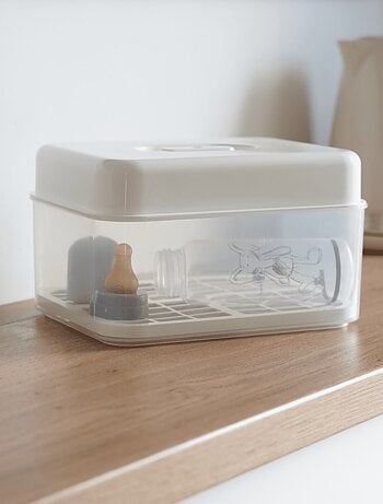 Esterilizador microondas Thermobaby doble función para hasta 4 biberones