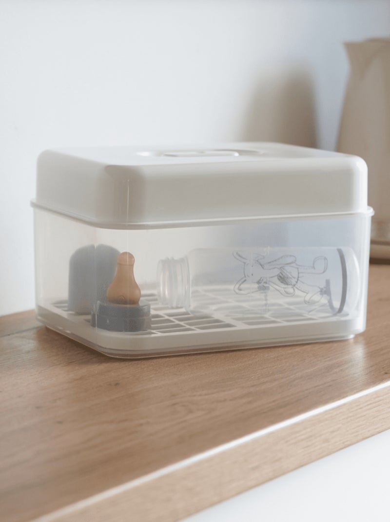 Esterilizador microondas Thermobaby doble función para hasta 4 biberones Blanco - Kiabi