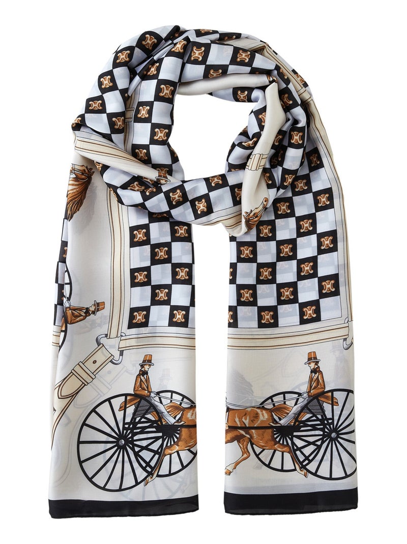 Estola de seda Carrozza Regale Blanco - Kiabi