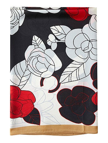 Estola de seda Fiore Rosso