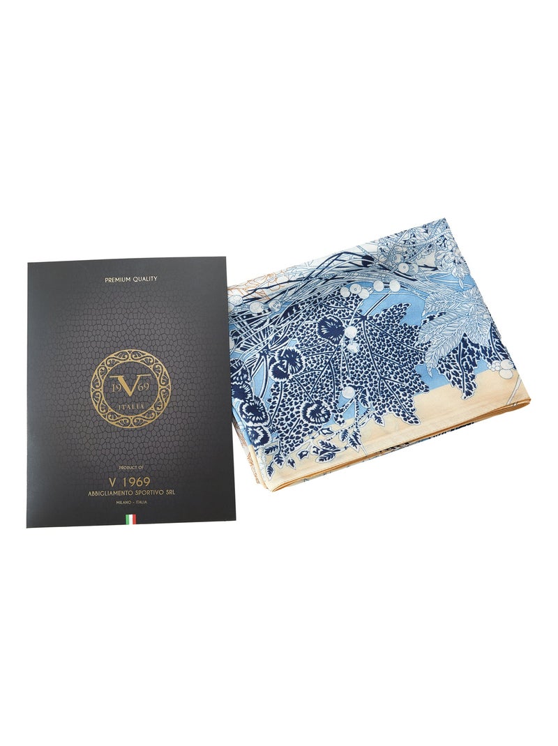 Estola de seda Flora Vivaz Azul - Kiabi