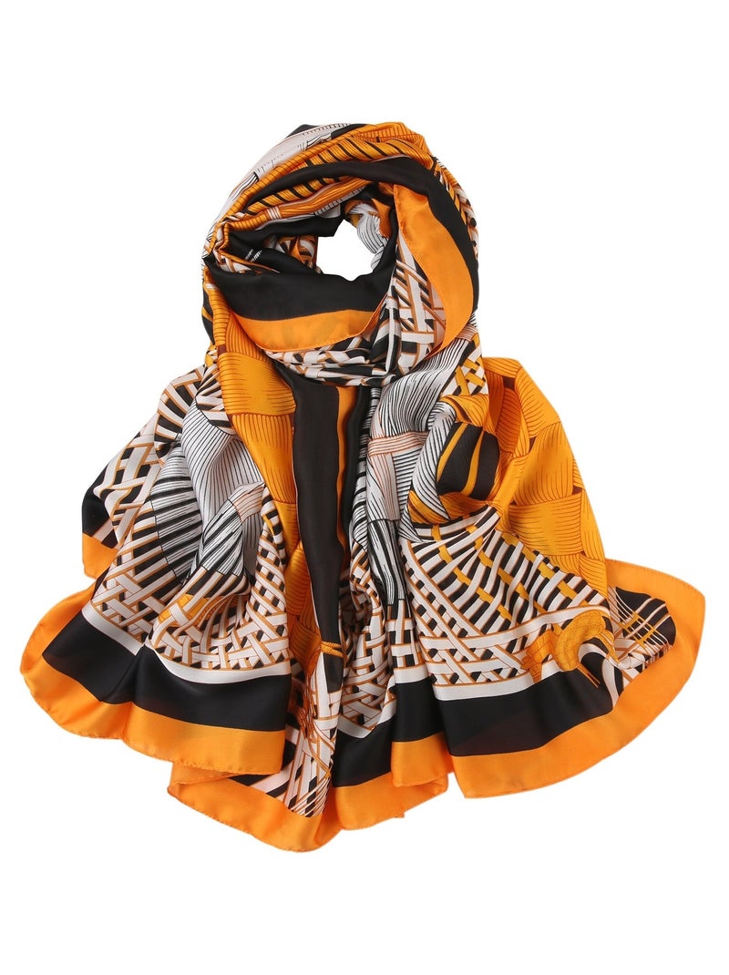 Estola de Seda Hippo Florina Negro - Kiabi