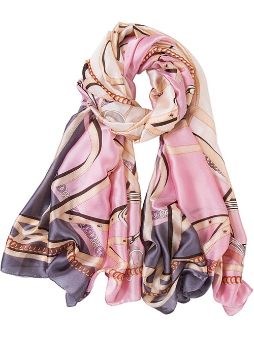 Estola de Seda Rosa Claro Florina - Kiabi Estola de Seda Rosa Claro Florina - Kiabi
