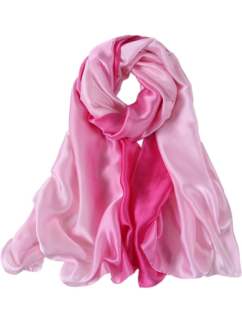 Estola de Seda Rosa Claro Rosa Oscuro Duo Rosa - Kiabi