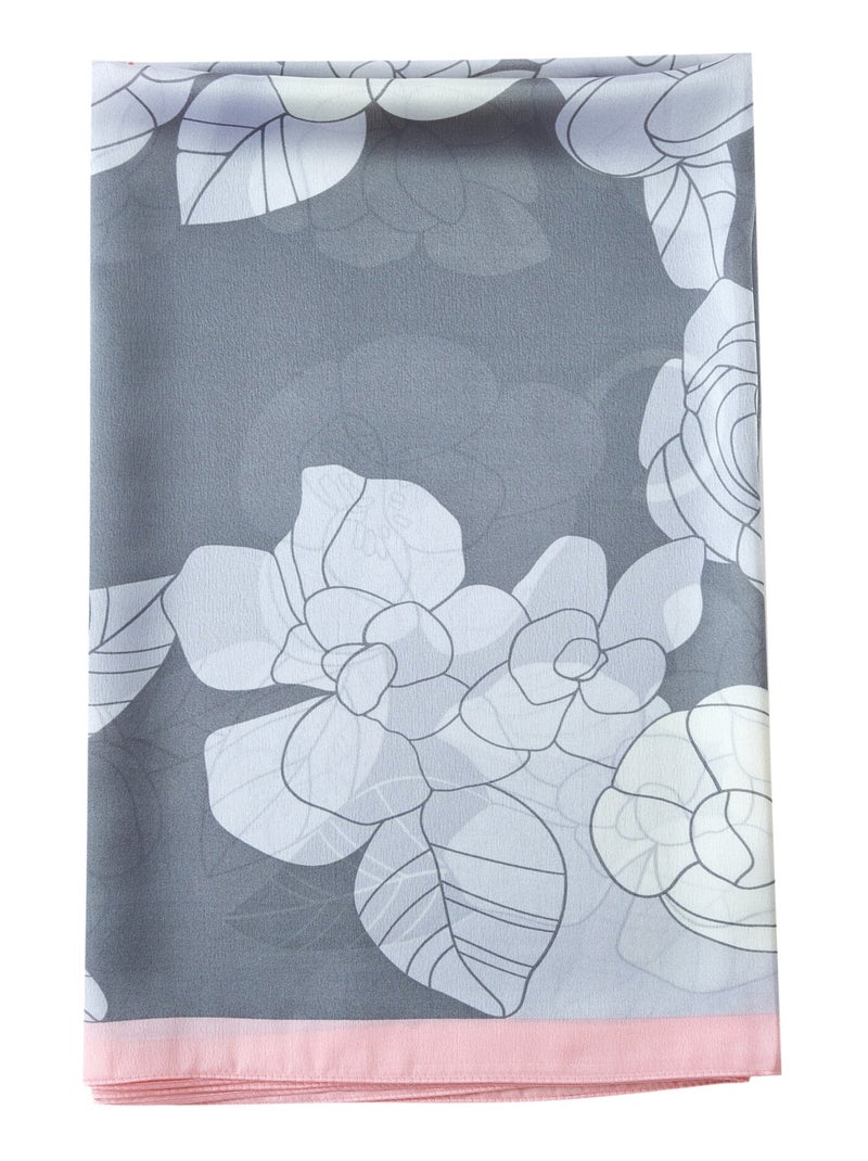 Estola de seda Rosa Nebbia Gris - Kiabi