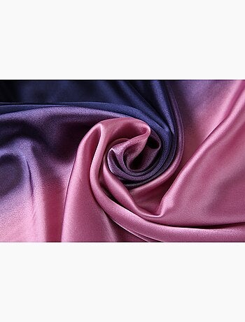 Estola de seda rosa púrpura azul marino duo