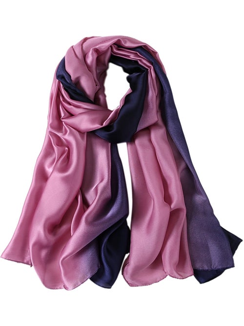 Estola de seda rosa púrpura azul marino duo - Kiabi Estola de seda rosa púrpura azul marino duo - Kiabi