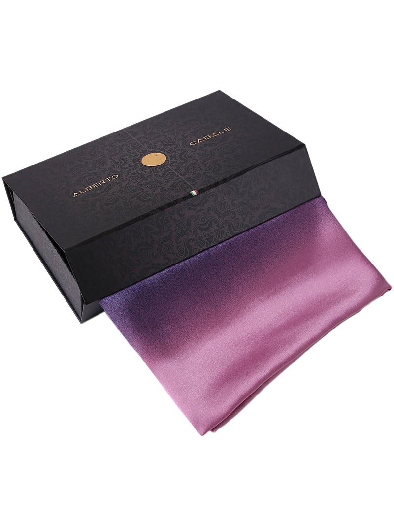 Estola de seda rosa púrpura azul marino duo Violeta - Kiabi