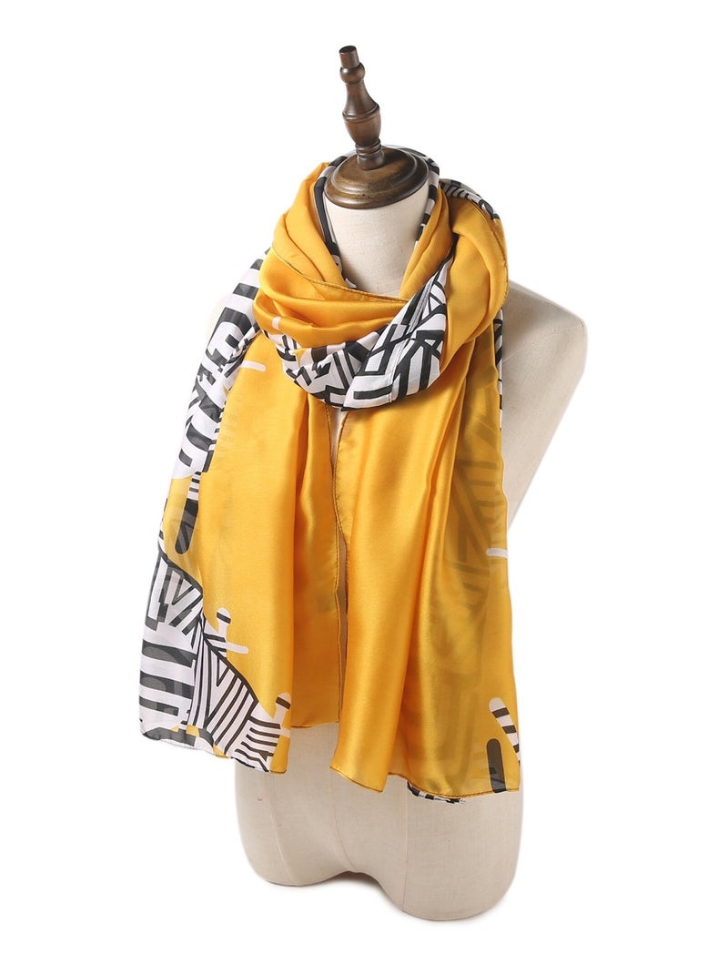 Estola de Seda Señora Florina Amarillo - Kiabi