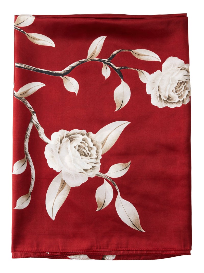 Estola de seda Verde Fiorita Rojo - Kiabi