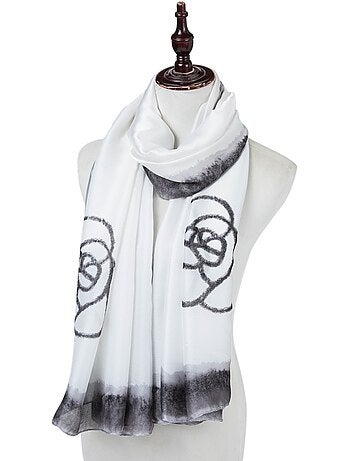 Estola de Seda White Florina