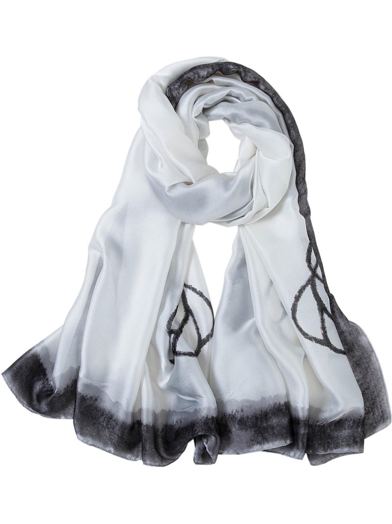 Estola de Seda White Florina Blanco - Kiabi