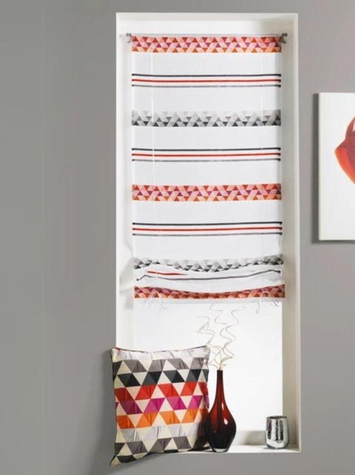 Estor a varillas en estameña rayas geométricas - Kiabi