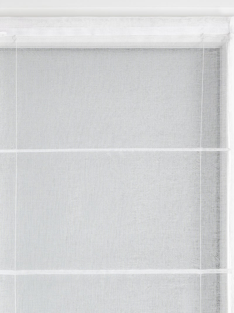 Estor de estameña blanca Blanco - Kiabi
