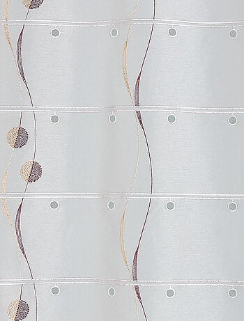 Estor modulable bordado con motivos de círculos y olas