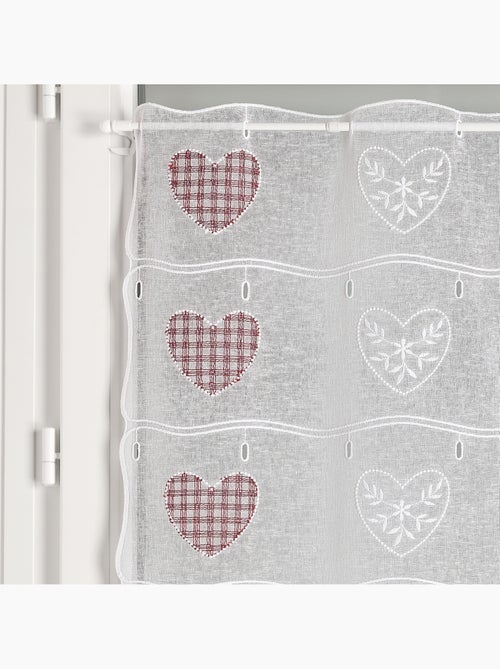Estor modulable bordado con motivos de corazones - Kiabi Estor modulable bordado con motivos de corazones - Kiabi
