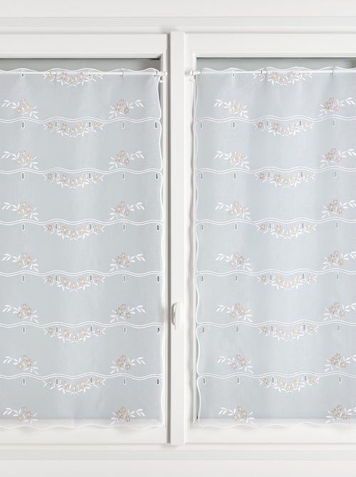 Estor modulable bordado con motivos de flores y hojas - Kiabi