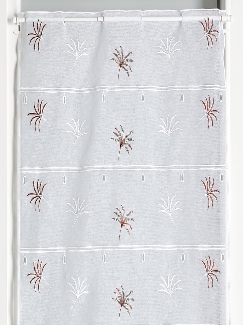 Estor modulable bordado con motivos de palmetas Terracota - Kiabi