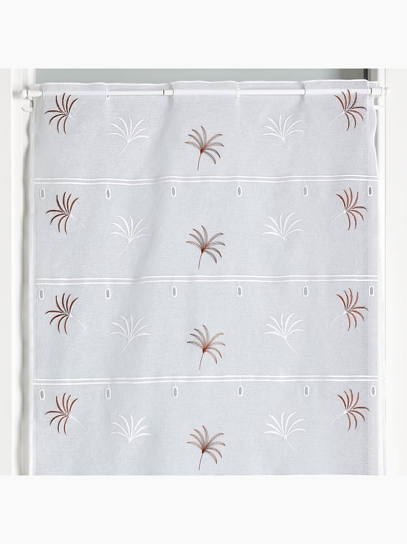 Estor modulable bordado con motivos de palmetas Terracota - Kiabi